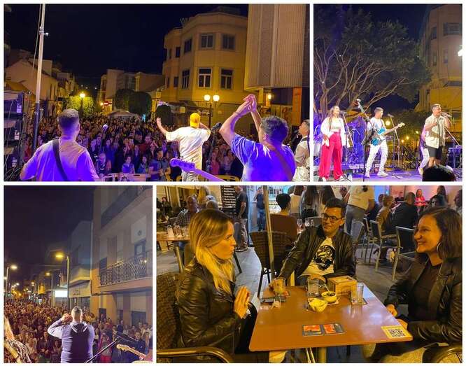 Mosaico de fotos de los conciertos y del ambiente que vivió anoche en Los Llanos/TA.